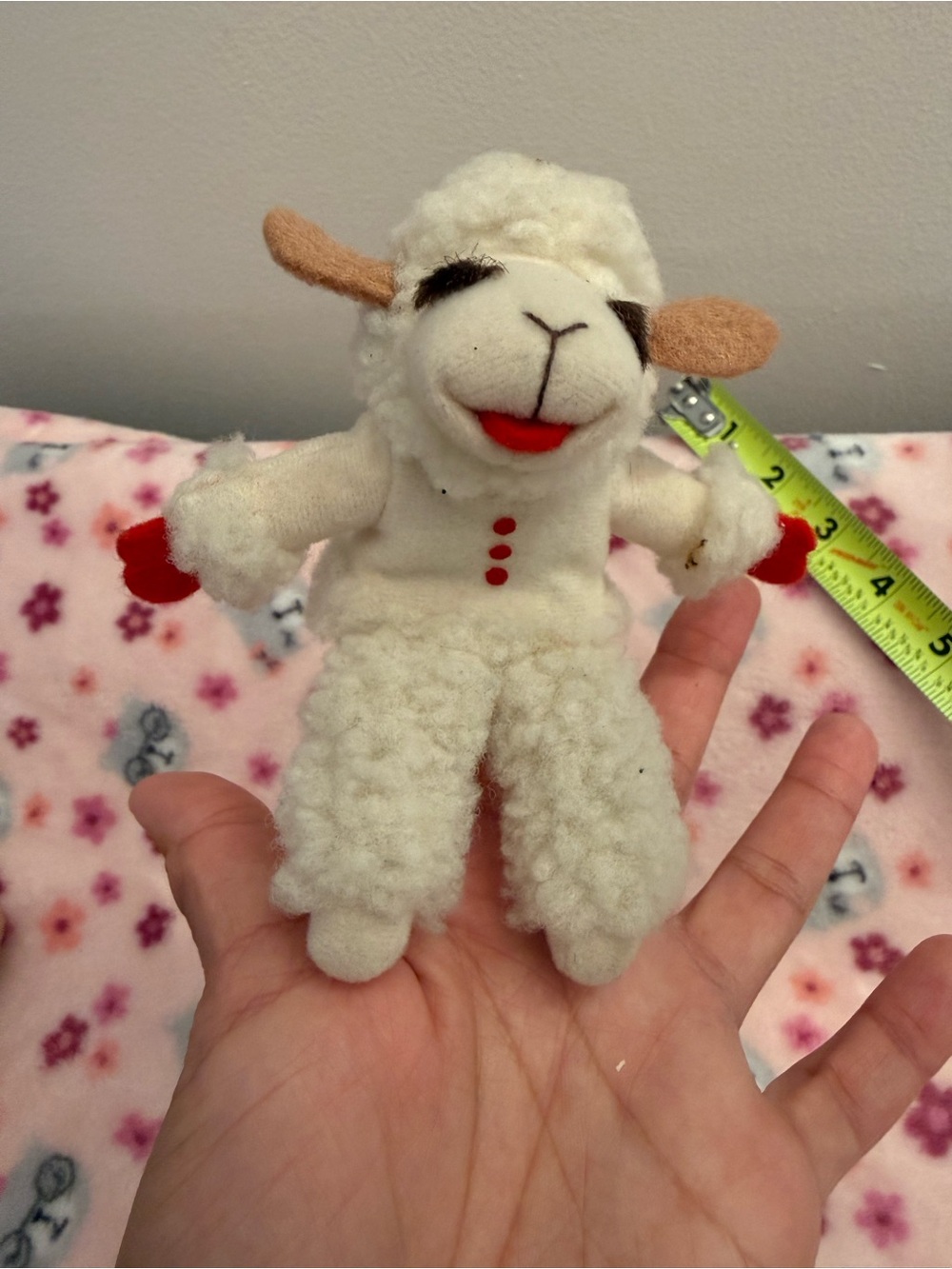 White Lamb Plush Finger Puppet - Kids Toy